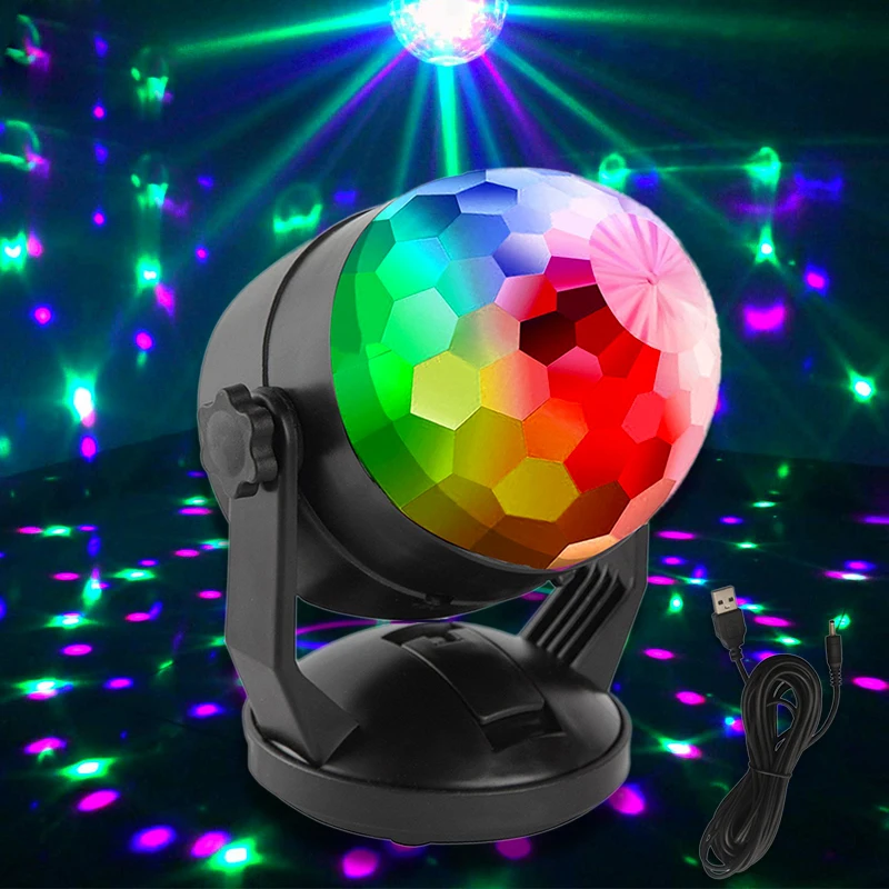 RGB Magic Ball LED Stage Light USB or Battery Dual Operated Laser Projector Disco DJ Lights luces navidad 2020