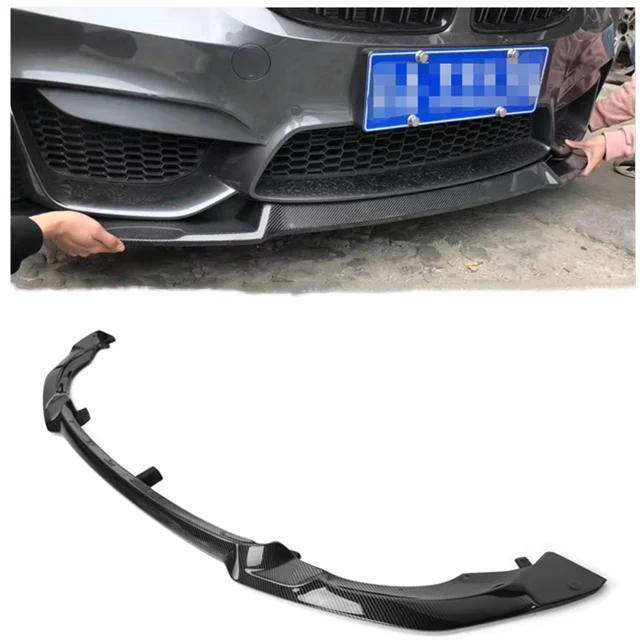 CS Style Carbon Fiber Front Bumper Lip For Original BMW F80 M3 F82 M4 F83 M4 2014-2018
