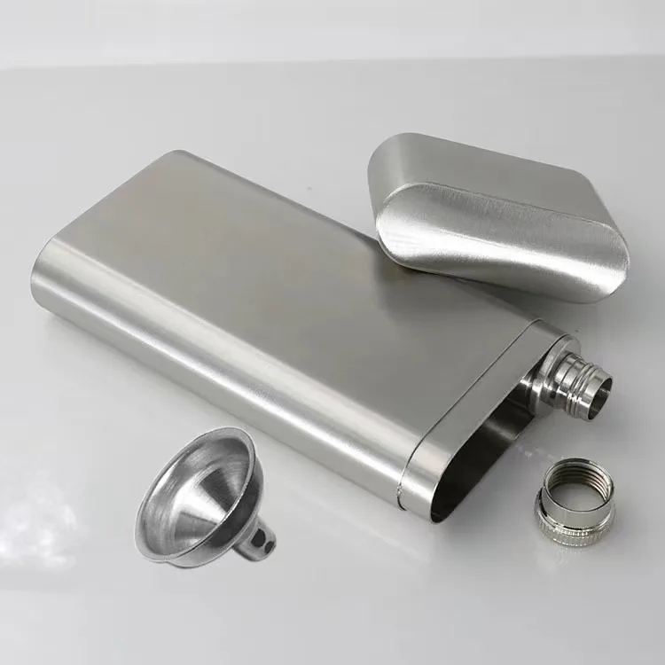 Customized 2 oz Stainless Steel Liquor Whiskey Flagon Hip Flask with 2pcs Cigar Holder Case Tube with Funnel