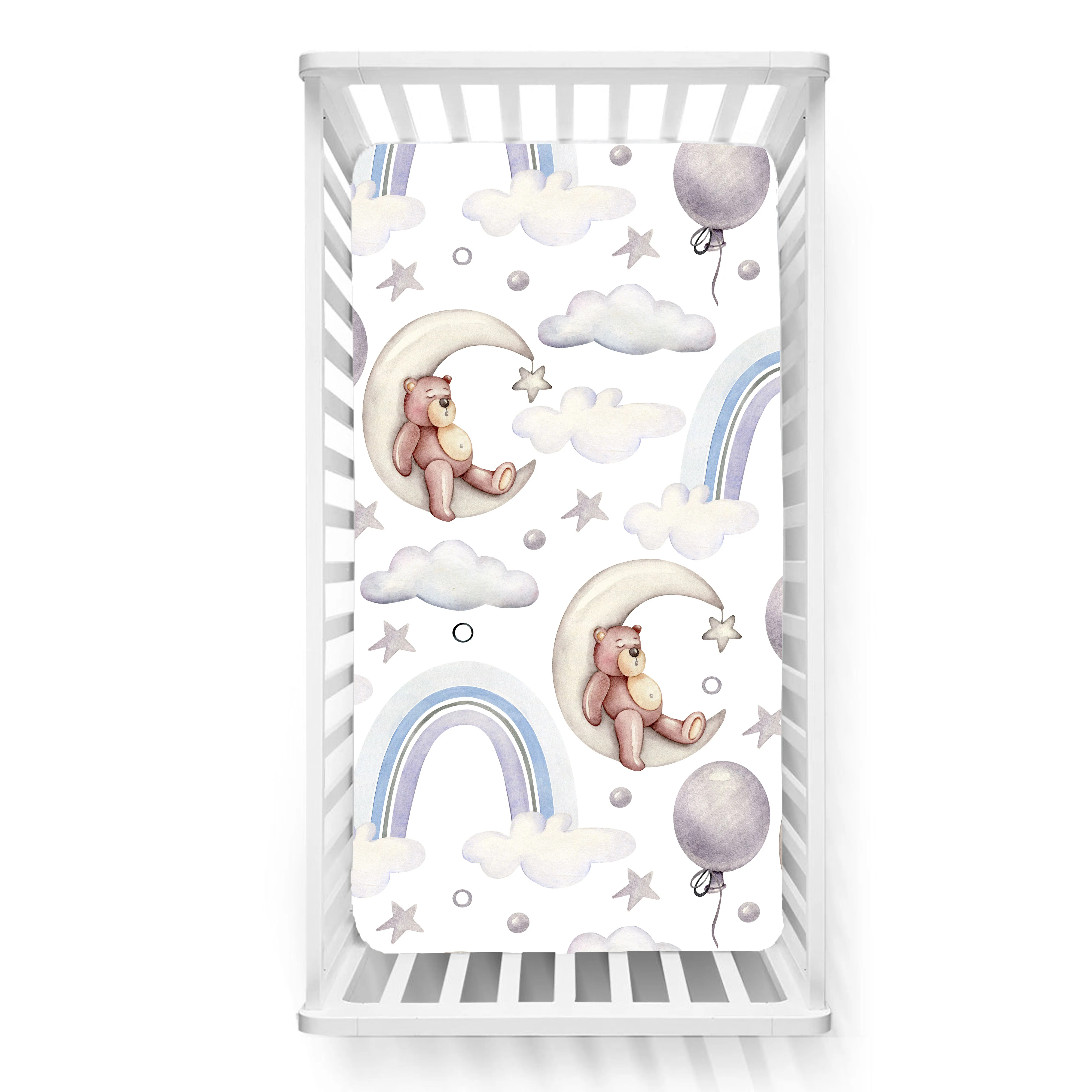 3 Years Warranty Wholesale Customized Baby Bed Cover Fitted Size Cot Protector Infant Standard Cot Sheets