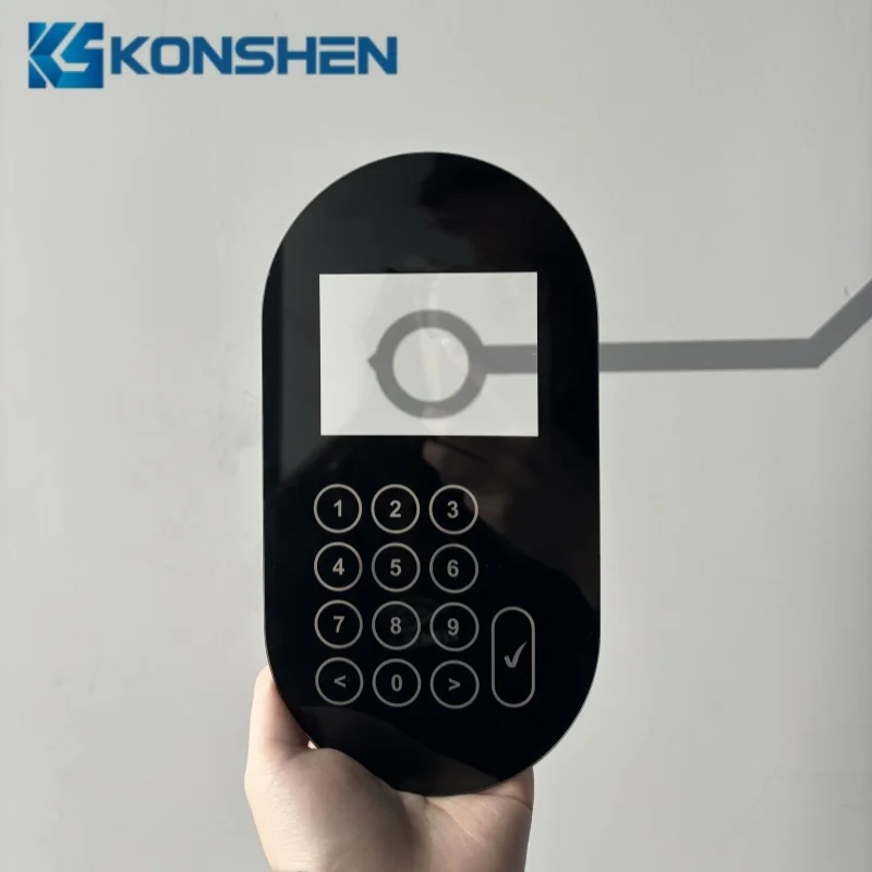Custom 2mm Silkscreen Tempered Glass Combination Lock Touch Screen Switch Glass Panel For Smart Home