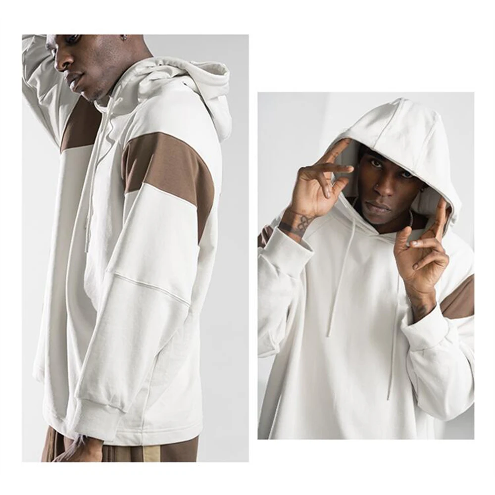 
Manga college free size colour block oversized hoodie 100% cotton graphic athletic backpack fuzzy high quality hoodie 