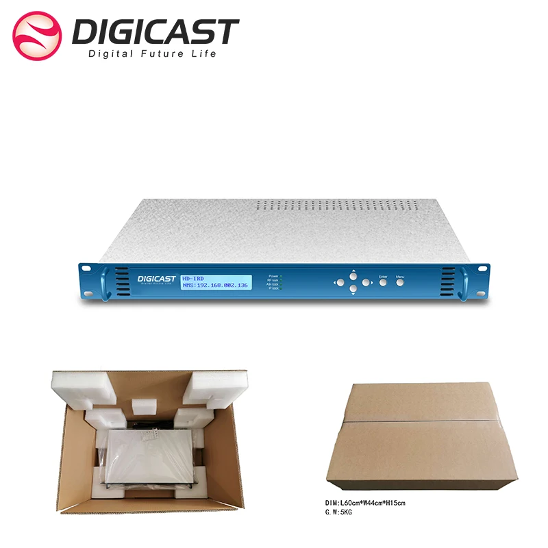 IP Output Satellite Receiver HD DVB-S2  SRT/UDP/RTP/FEC HD SDI IRD Decoder receiver