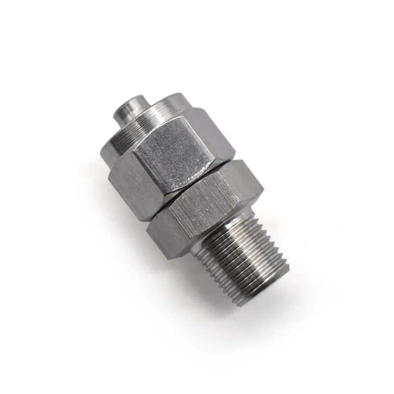 RUICHEN High Quality Stainless Steel6x 4mm tube size 1/4 male thread Pneumatic Rapid Screw fitting Male Straight SRPC