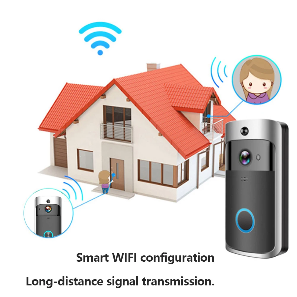 Smart Doorbell Video Intercom WIFI IP Video Door Camera Phone Door Bell IR Alarm NightVision Wireless Security Camera with Chime