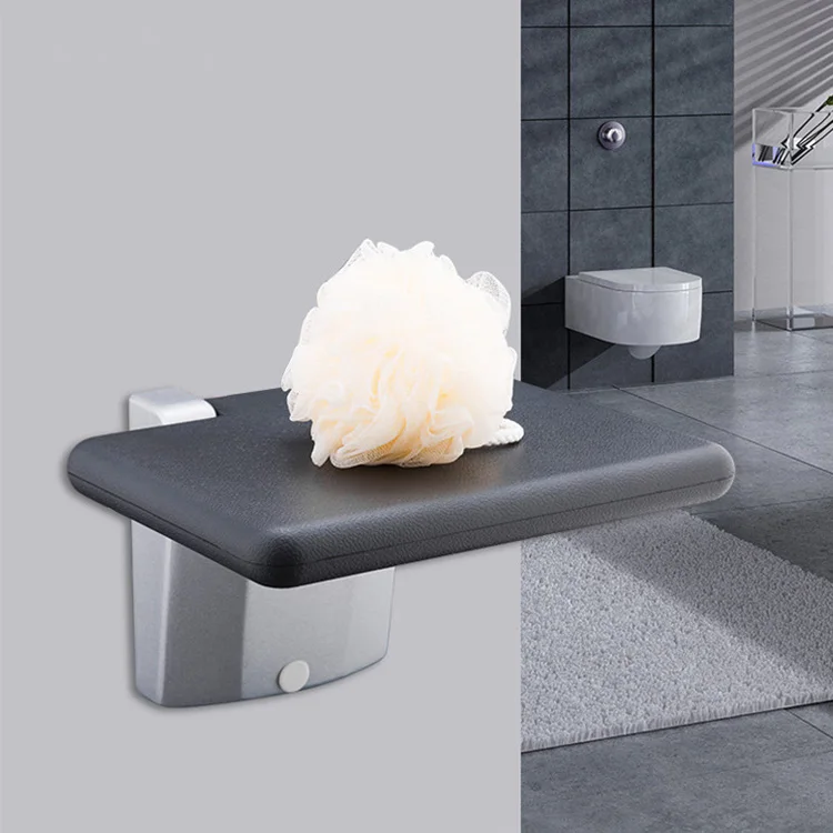 Folding shower seat white mini porch aisle wall chair home new shower stool