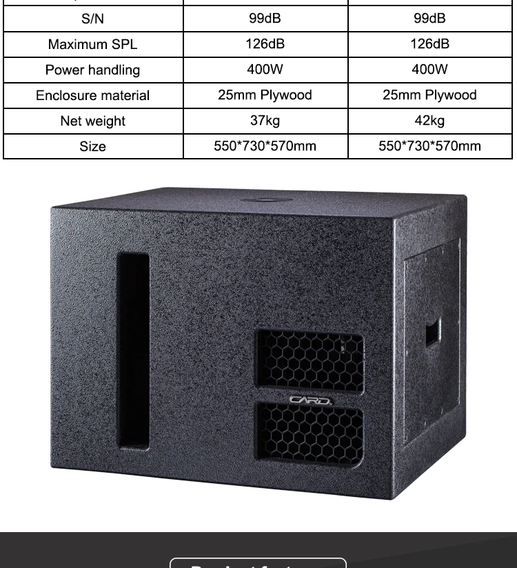 Wholesale Professional Outdoor Indoor Pa Sound System Single 15 Inch Passive Speaker For Concerts