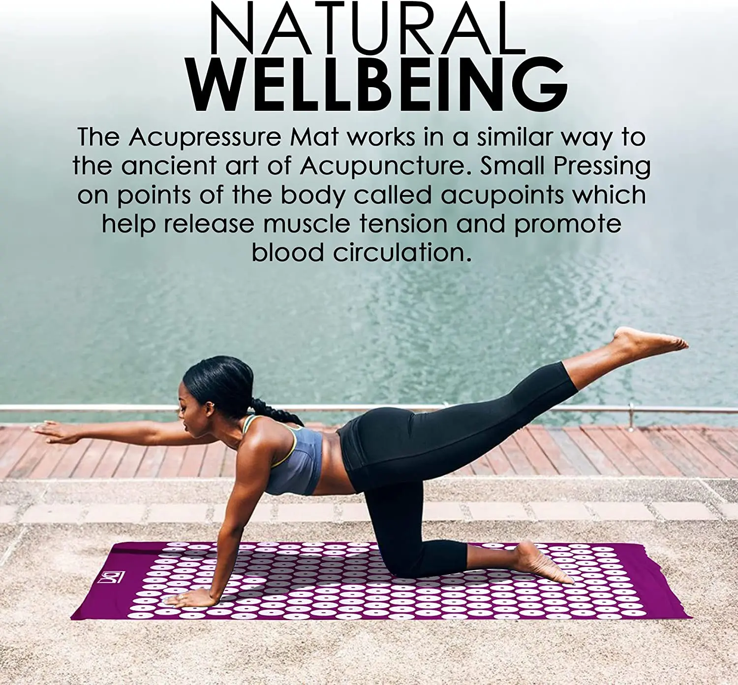 Massage Acupressure Mat Pillow Set Yoga Sit Lying Mat Relax Back Shoulders Neck Feet Muscle