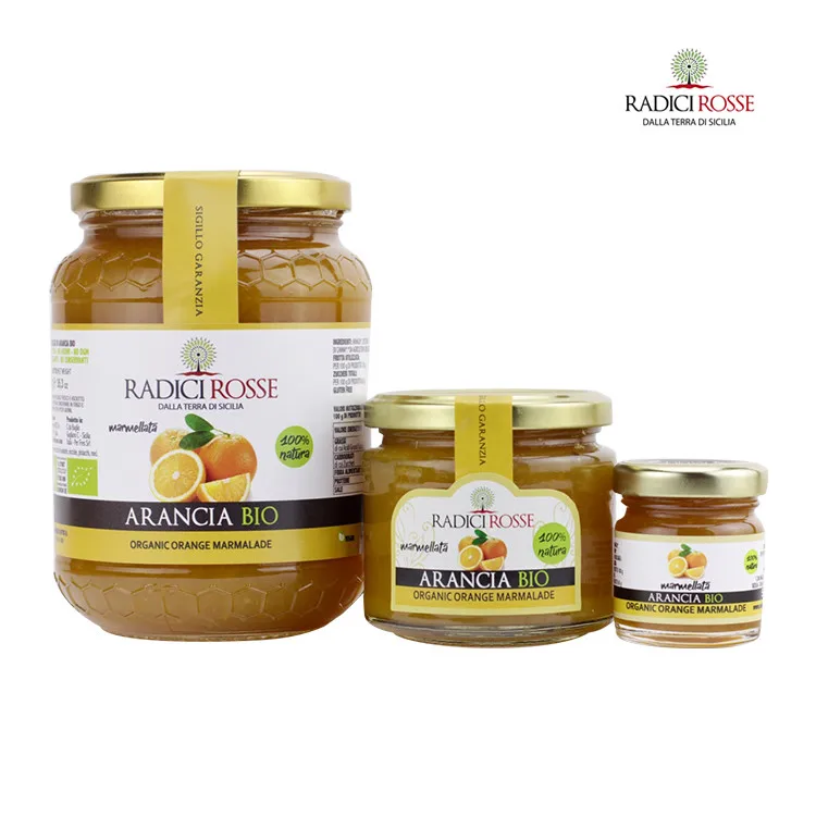 Organic Orange Marmalade Orange Fruits Jam Glass Bottles Fruit Jam