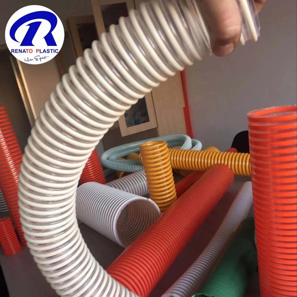 4 Inch Suction Hose Pipe PVC Reinforced Flexible Helix Suction Hose