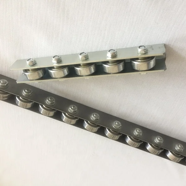 Steel plate fluent strip bearing wheel fluent strips  metal iron flow strip ball bearing slide for conveyer system