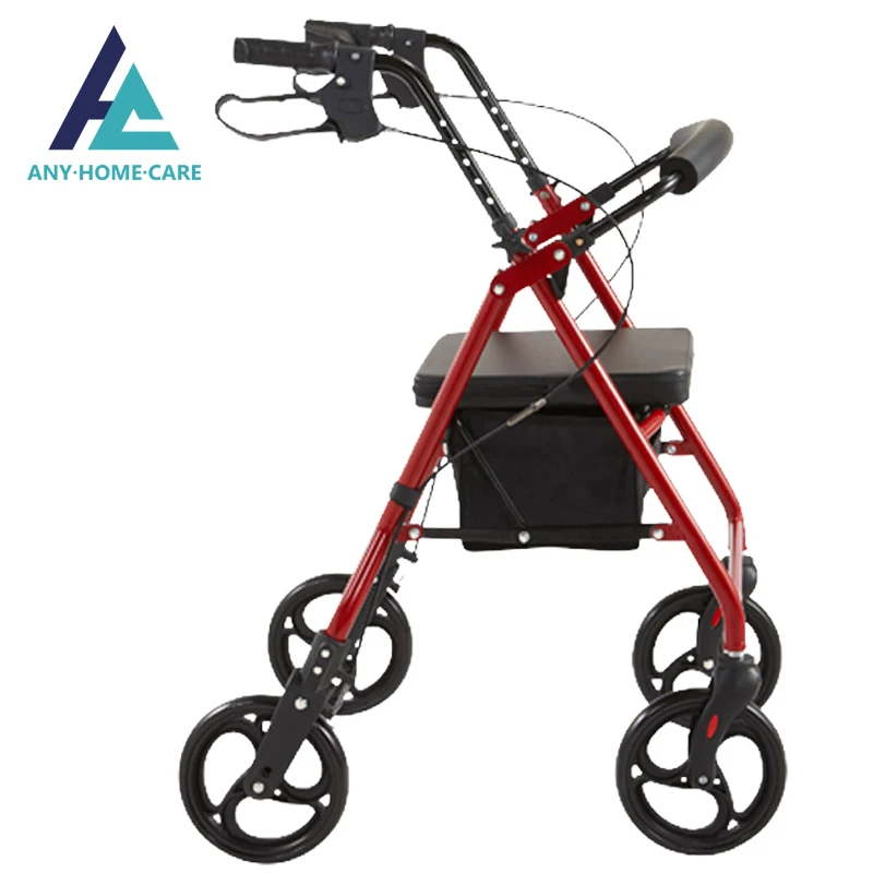 Adult aluminum disabled folding walker rollator