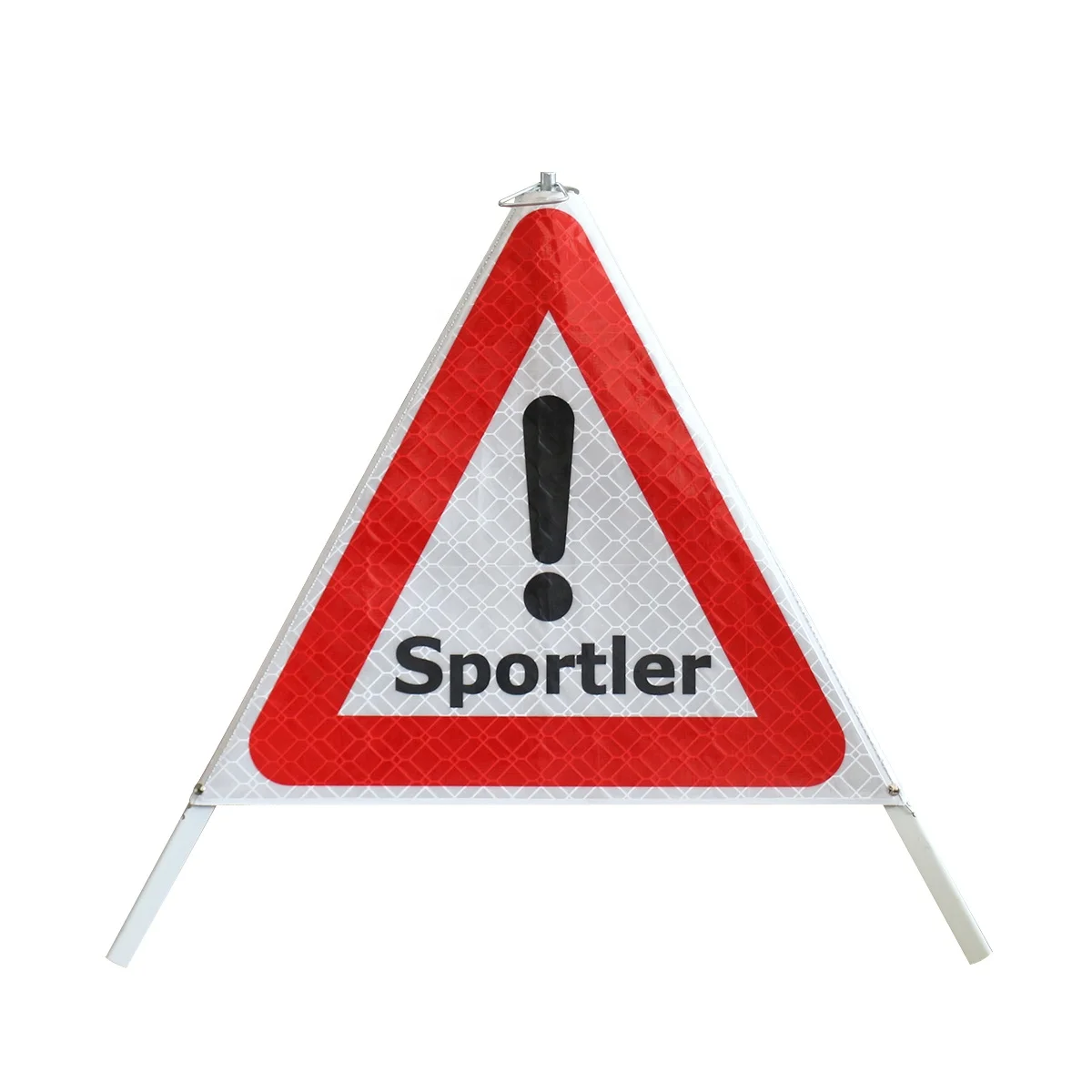 China Factory Direct Hot Sales Foldable Portable roll up signs Tripod Warning Triangle Sign Warning Tent Caution Sign