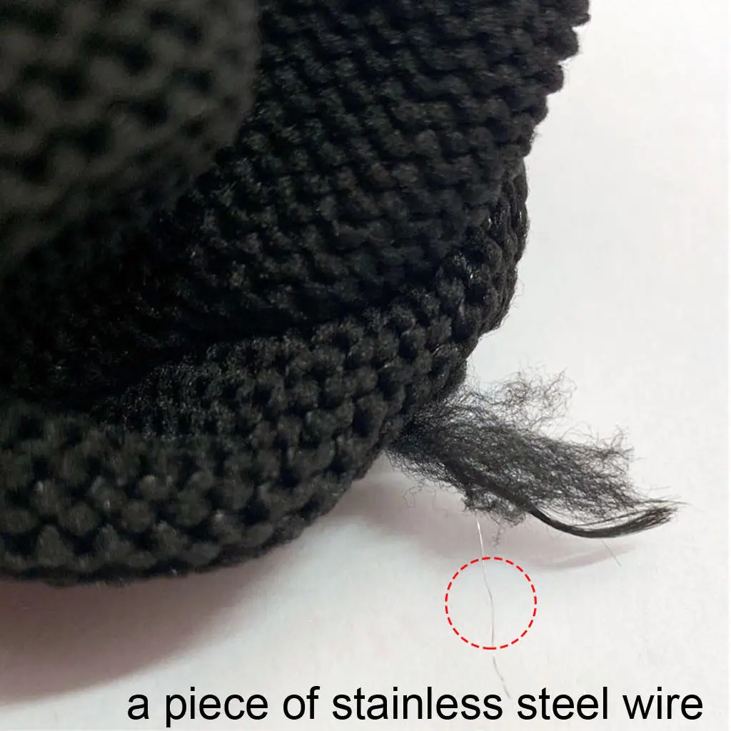 Level 4 316L Stainless Wire Cut Resistant Safety Work Gloves Anti Cutting with Strength Polyester Liner For Safety Work