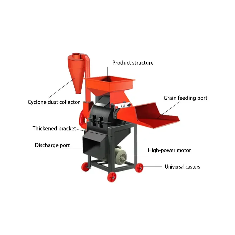 Dual purpose forage chaff cutter grinding  silage corn stalk chopper cutting crusher