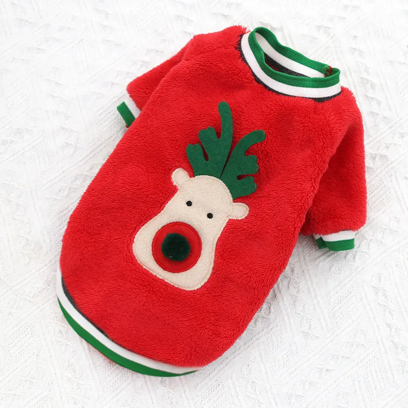 Christmas Warm Pet Dogs Clothes S-XXL Vest Puppy French Bulldog Costume Poodle