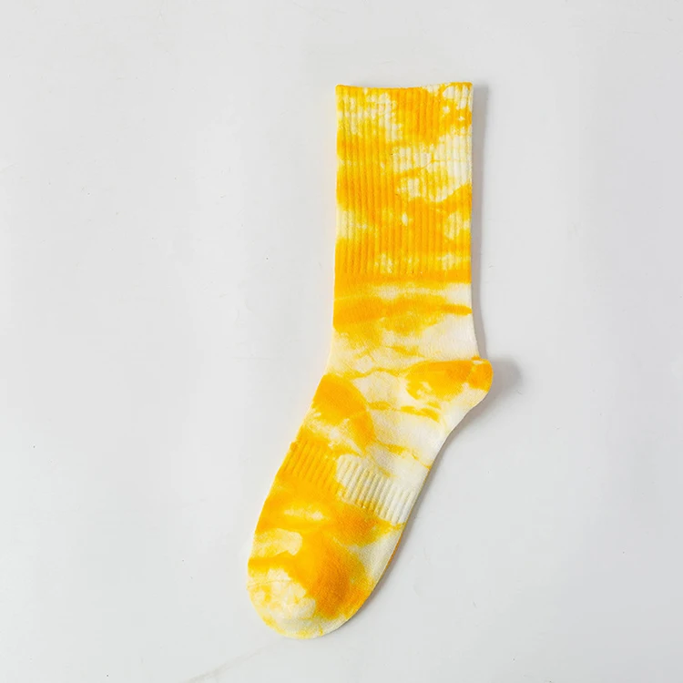 
Hot sale colorful cotton tie dye men socks custom logo design tie dye sports socks for women and men 