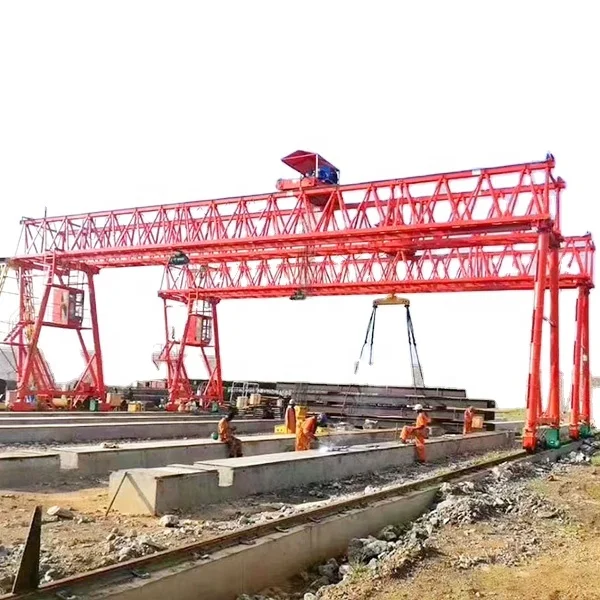 100 тонн 120 ферм с дистанционным управлением двухбалочные козловые краны для перевозки грузов в гавани