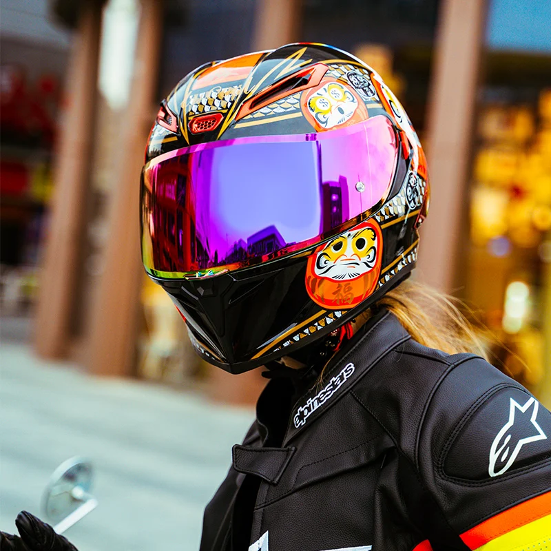 2023 распродажа, как горячие пирожки, мотоциклетные шлемы OEM DOT на все лицо, черный и красочный шлем с двойным козырьком, Casco