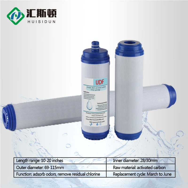 Customizable 20-inch UDF granular coconut shell activated carbon filter element water purification system filter element