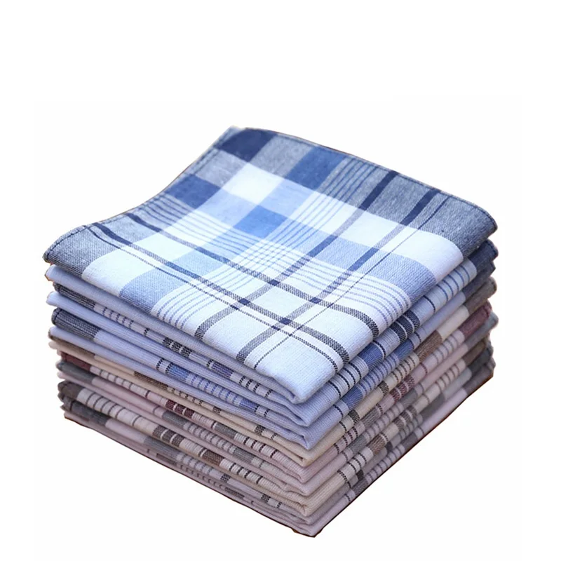 Custom Popular Cotton Handkerchiefs Factory Manufacture Suit Accessories Cotton Pocket Square Handkerchiefs