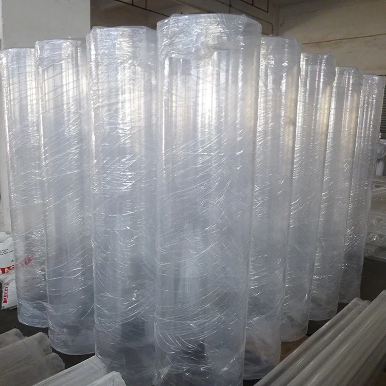 High transparency diameter 500mm clear pmma round pipe  plastic acrylic cylinder tube