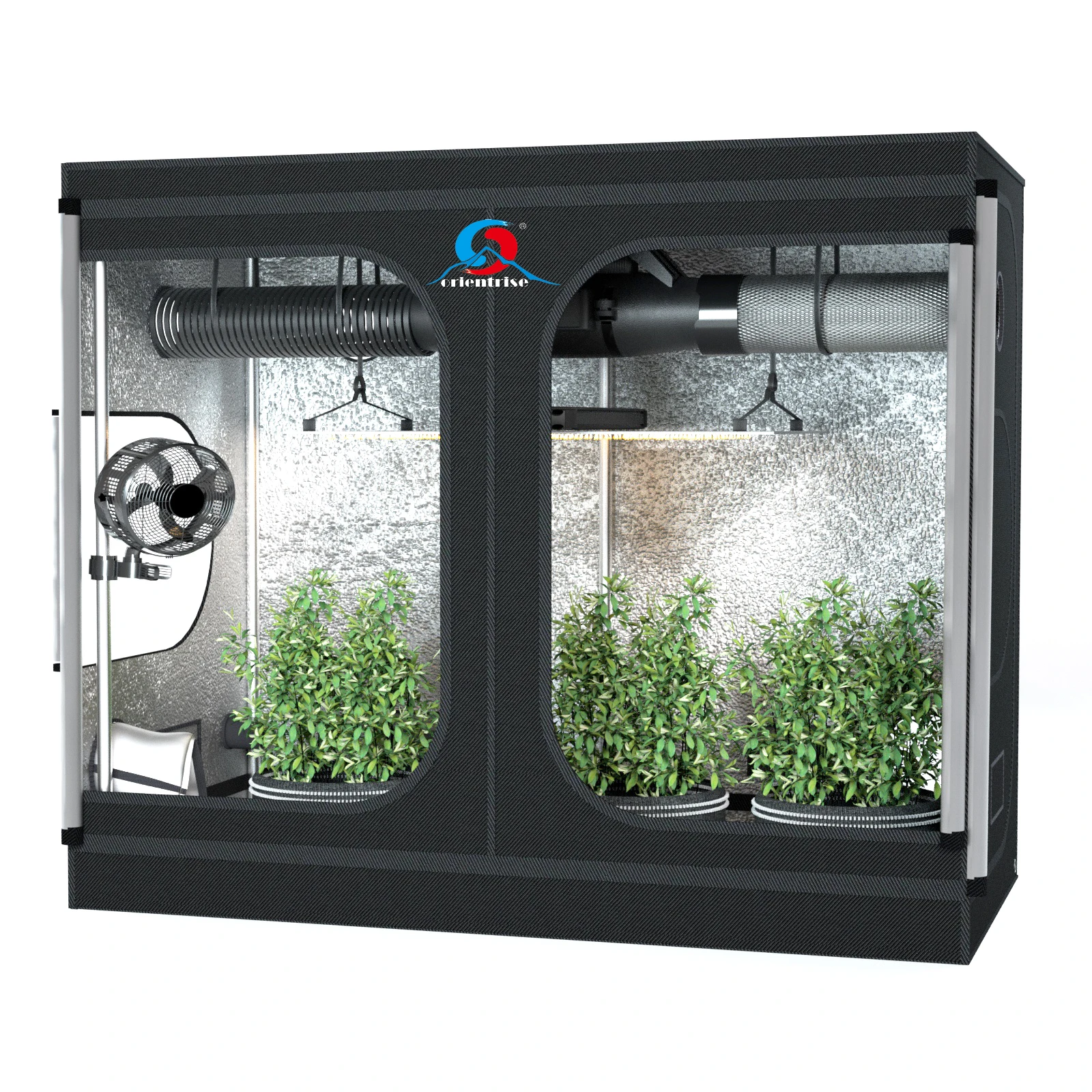 Orientrise Greenhouse Growing Growbox Kit 400x400x200cm Grow Tent Hydroponic Grow Tent Complete Kit