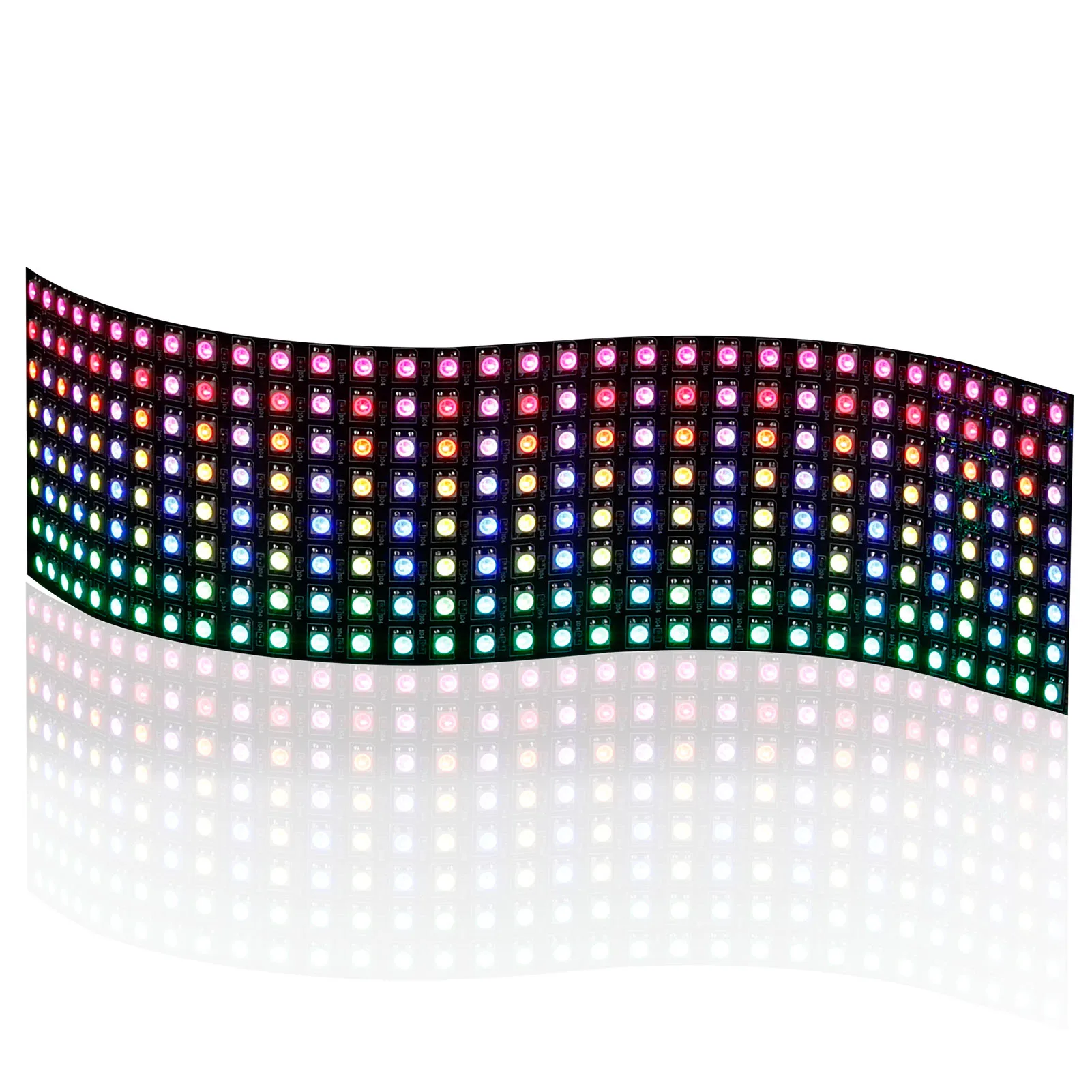 Full Color RGB Flexible Programmable LED Matrix Panel 8x32 256 Pixels Display Works with Raspberry pi or