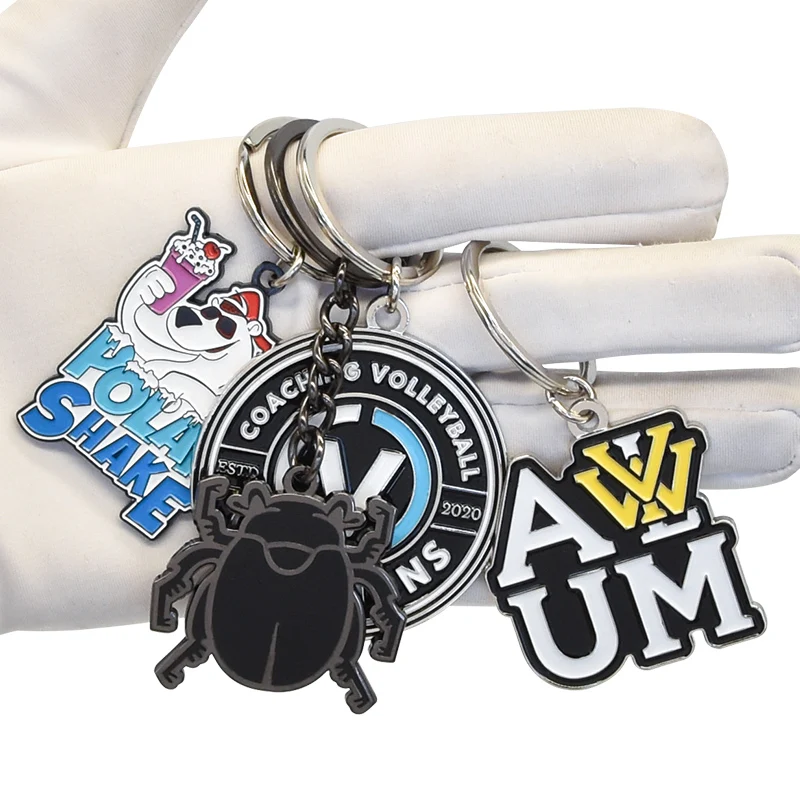 Wholesale Custom Logo Shaped Keychain High Quality Metal Keyring Zinc Alloy Keychain