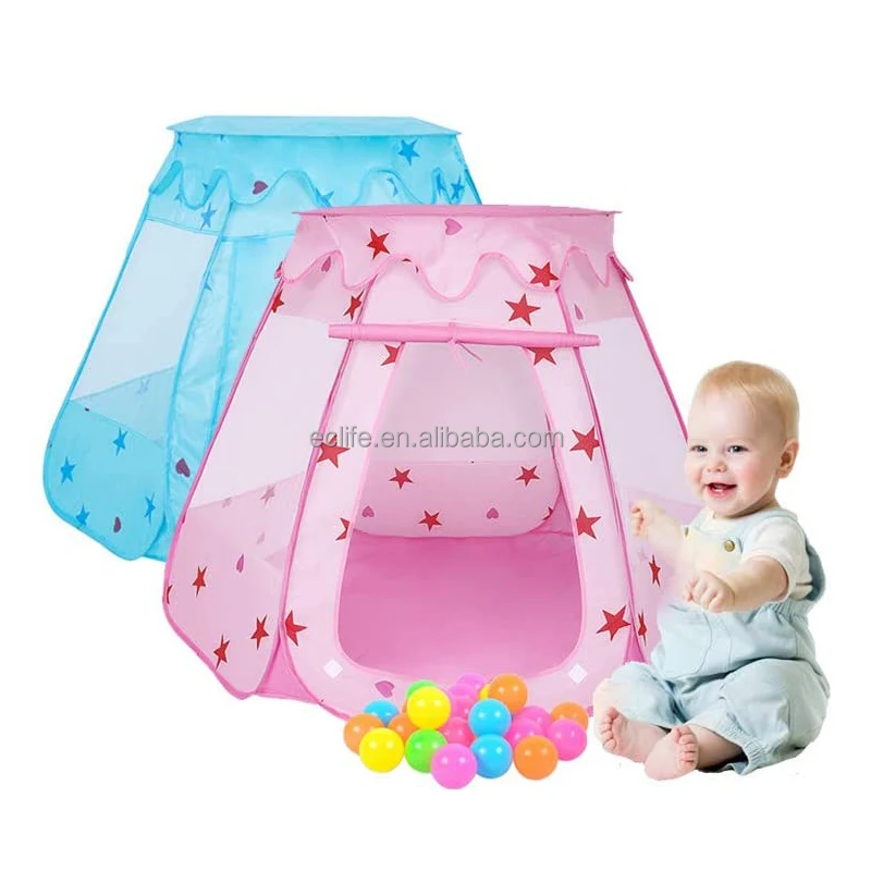 Girl Easy Pop Up Foldable Tent Kids Castle Play Tent for Children Indoor and Outdoor Games