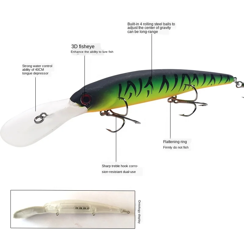 Рыболовная приманка, приманка глубокого плавания, жесткая приманка, рыболовная снасть, 16 см, 19 г, плавающий воблер в виде гольяна, рыболовная приманка, кренкбейт