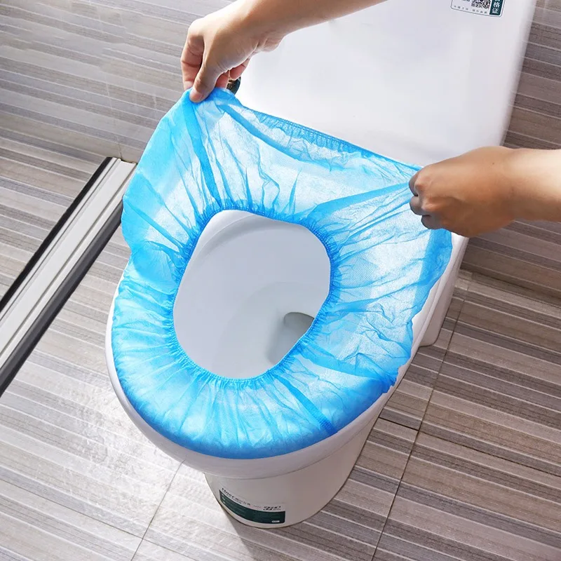 Newest Disposable toilet seat comfortable soft non-slip environmentally friendly elastic non-woven toilet seat cover disposable