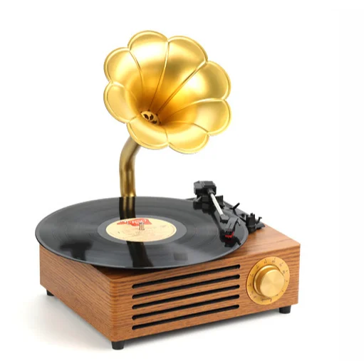 Turntable Large speaker vinyl record player Vintage Audio Gramophone Usb Sd Wireless connection Vinyl Record Player
