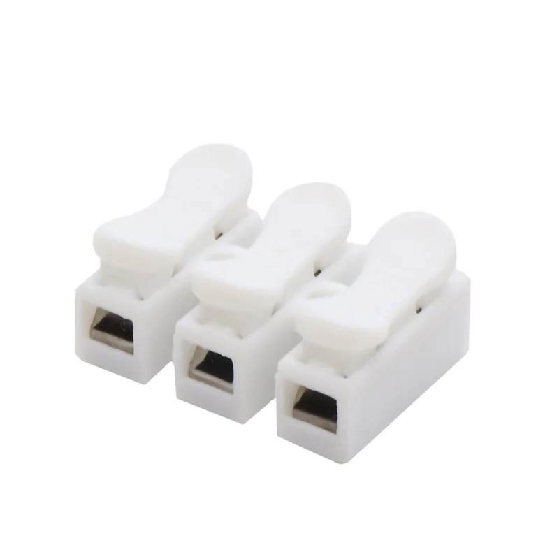 CH-3 Spring Wire Quick Connector Electrical Cable Terminals Block Clip Wire Connectors White Splice Lock Wire Quick Terminal