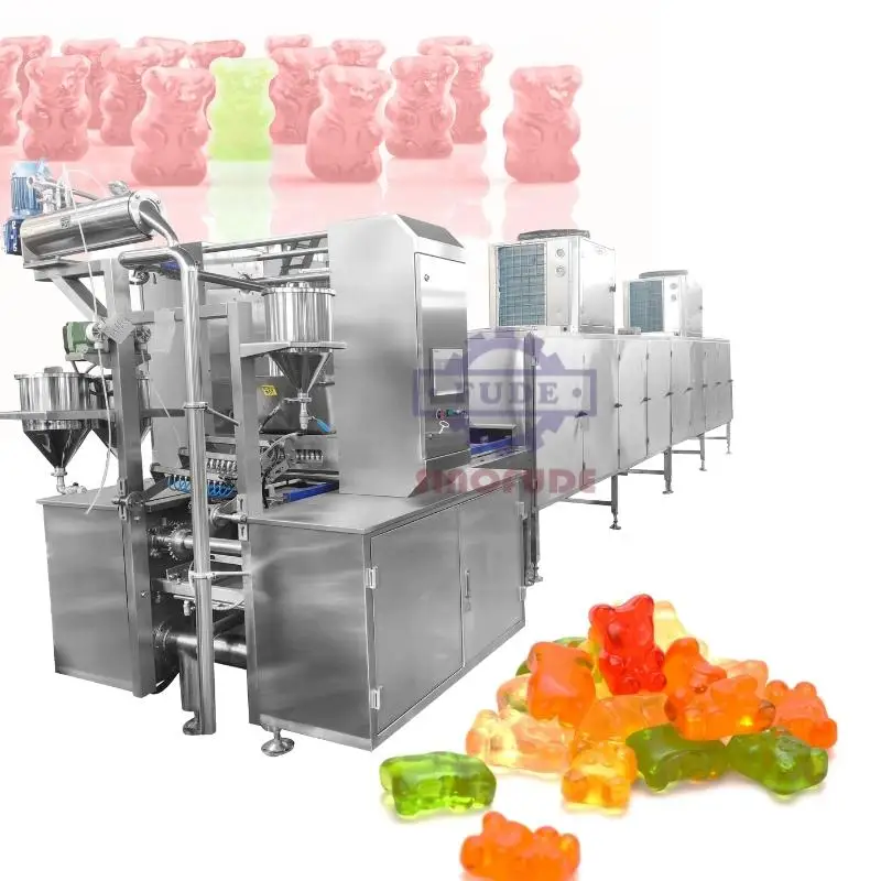 Hot Sale Stainless Steel Full Automatic Small Confectionery Hard Soft Jelly Lollipop Gummy Candy Making Machine