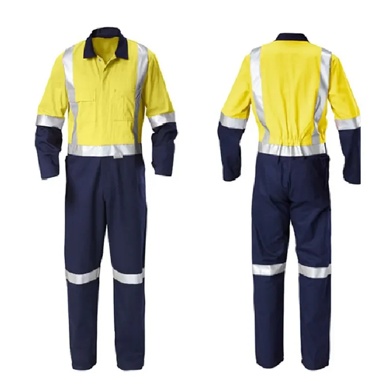 15 Years Manufacturer Safety FR Work Clothing Flame Resistant Workwear Coveralls EN11612 NFPA2112 Hi Vis FR Coveralls