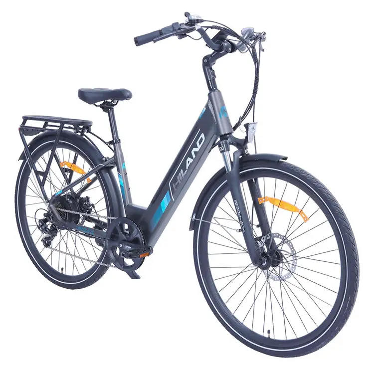 JOYKIE vintage style electric bicycle lady 700c e bike 48v 500w city bike electric with rear carrier