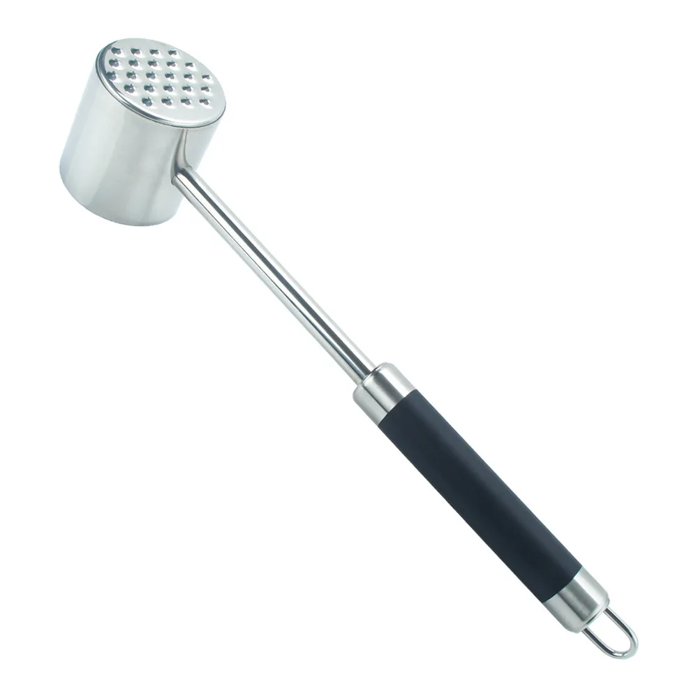 Dual Sided 304 Stainless Steel Meat Hammer With TPR Coating