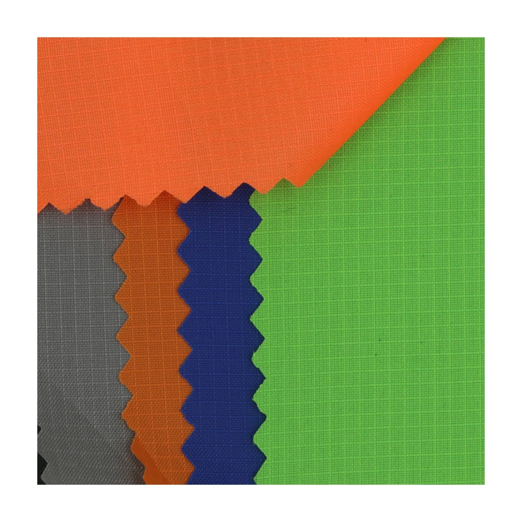 Гладкая окрашенная 210t 0,2 см нейлоновая тафта ripstop с полиуретановым покрытием или без покрытия