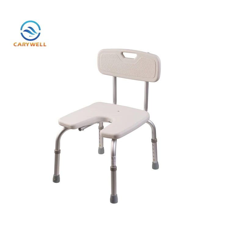Tool Free Height Adjustable U Shaped Bathroom Stools  Shower chairs For Handicapped