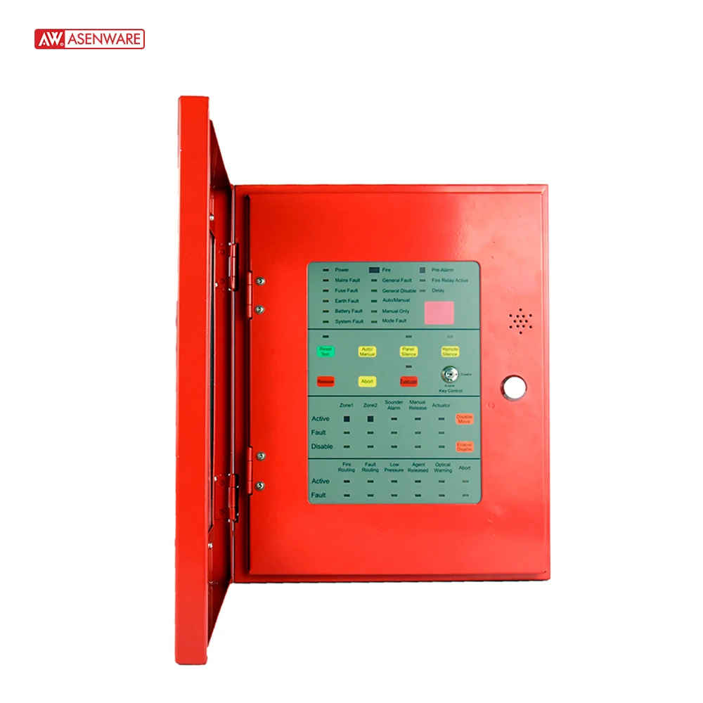 4 Zone Fire Detection Intelligent Gas Extinguisher Control Panel