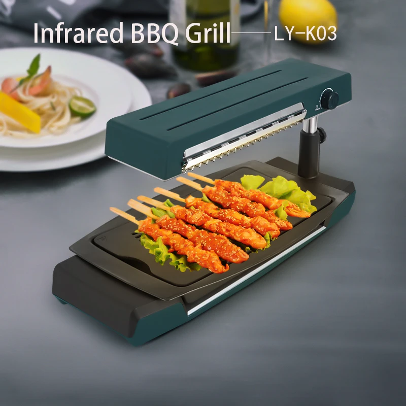 Great sale  Infrared Smokeless Indoor Electric BBQ Grill Home Electric grill