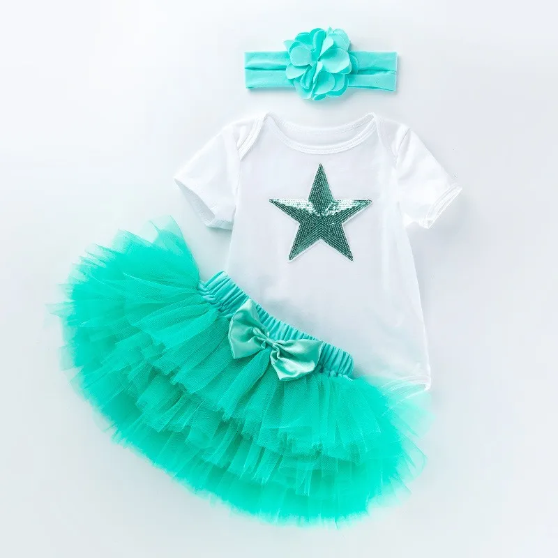 Summer 1 Year Baby Girl Dress Lovely Party Girls Tutu Dress Toddler  Baby 1st Birthday Outfit