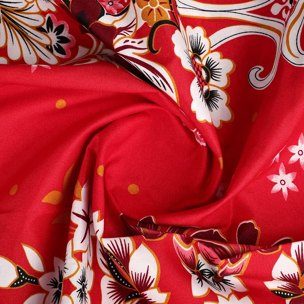 Wholesale polyester print fabric Malaysia Myanmar Thai National Costume sarong pareo