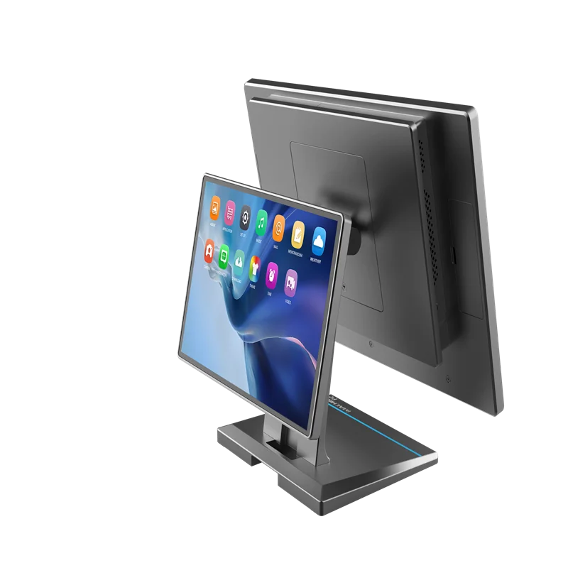 15.6 '+10.1' HD dual touch screen pos terminal windows 11 OS dual screen with J6412 i3 i5 i7 CPU with vesa wall mount desktop