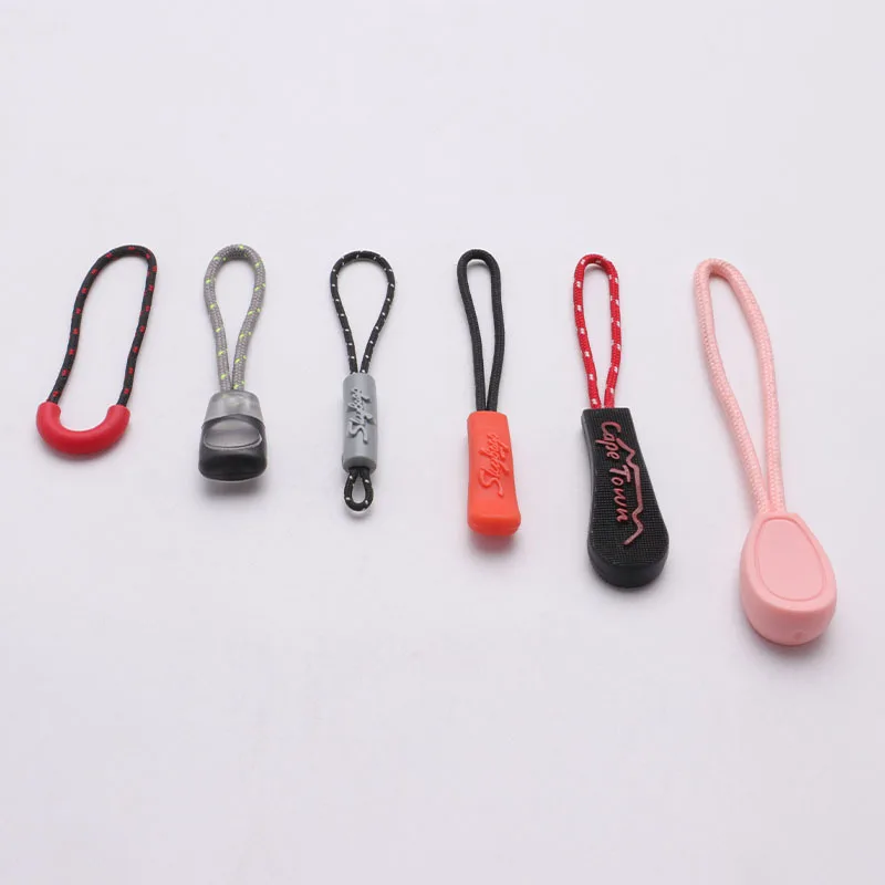 Custom plastics zipper pull tabs custom made personalized zipper pulls