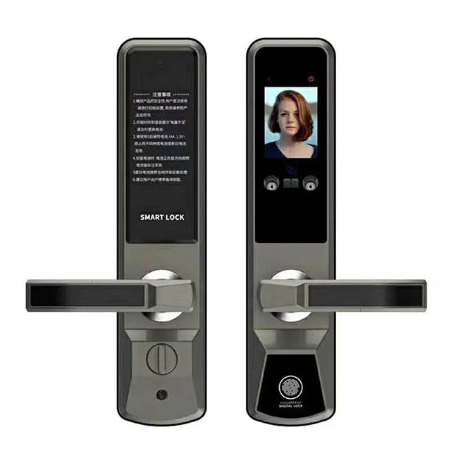 Huarui HR603 Smart NFC Biometric 3D Technology IR Optics Face Recognition Key Sliding Cabinet Magnetic Door Lock