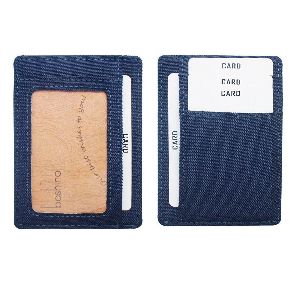 Recycled PET fabric card holder slim new recycled cola bottle material RFID blocking business card organizer credit card wallet