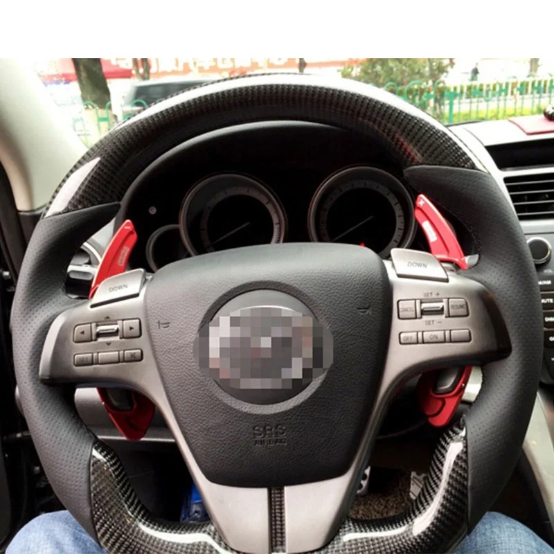 Savanini Aluminum Steering Wheel Shift paddle Shifter Extension for Mazda 6 (2009-2015) Mazda 3 (2011-2016) Auto Car styling