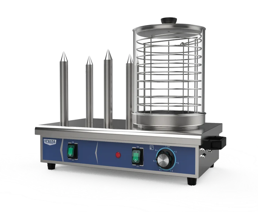 Restaurant Professional Electric Hot Dog Steamer Roller Grill Sausage Food Steamer Hot Dog Warmer Machine With 6 Sticks